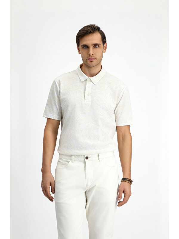 Kiğılı Slim Fit Dar Kesim Baskılı Pamuk Polo Yaka Tişört