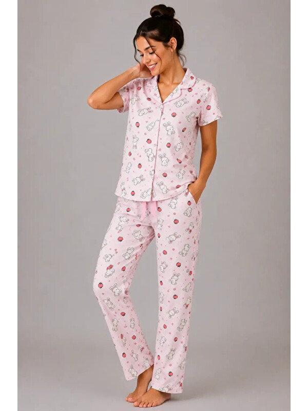 Myhanne Desenli Kadın Pijama Takımı 9930