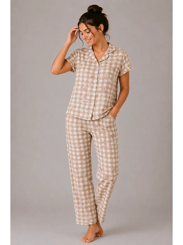 Myhanne Desenli Kadın Pijama Takımı 9930