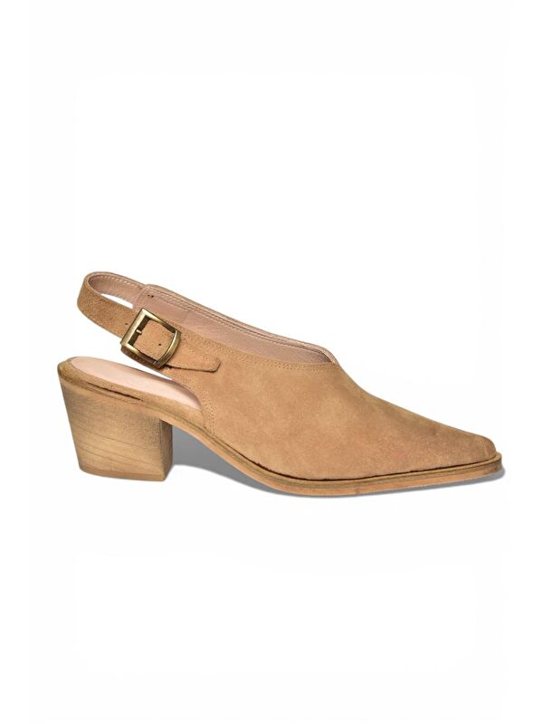 Fox Shoes Vizon Kadın Topuklu Ayakkabı Y654300202