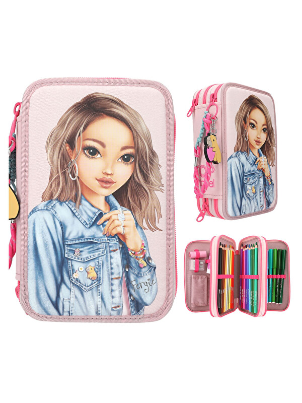 Top Model 3 Katlı İçi Dolu Kalem Çantası 13340