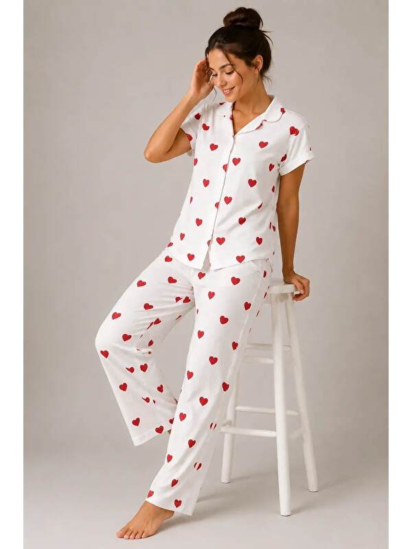 Myhanne Desenli Kadın Pijama Takımı 9930