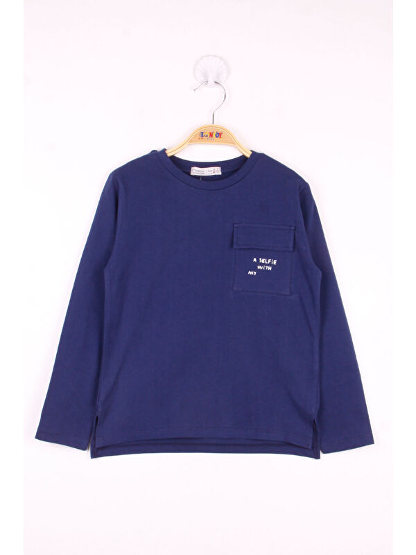 Toontoykids Erkek Çocuk Cepli Düz T-Shirt