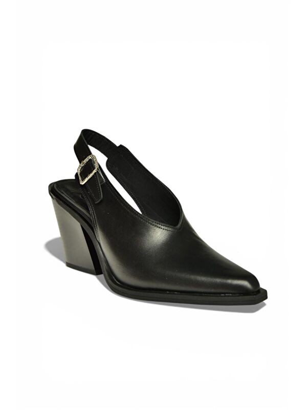 Fox Shoes Siyah Kadın Topuklu Ayakkabı U654304103