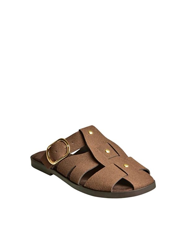 Kahverengi Kadın Terlik U458334202 - Görsel 5