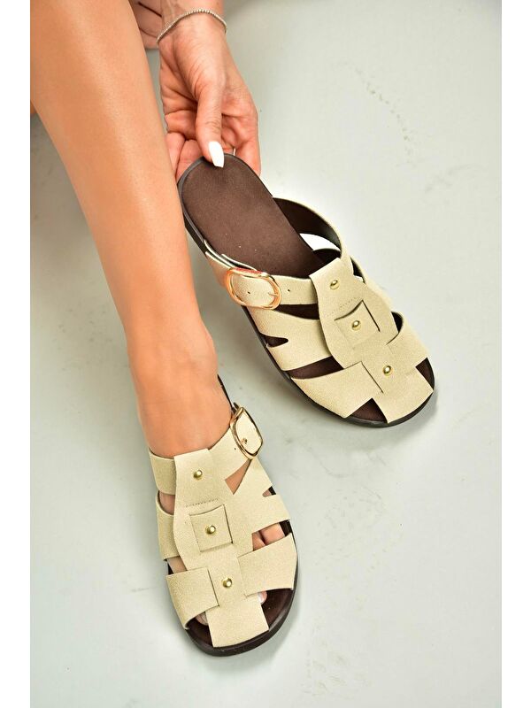 Bej Kadın Terlik U458334202 - Görsel 3