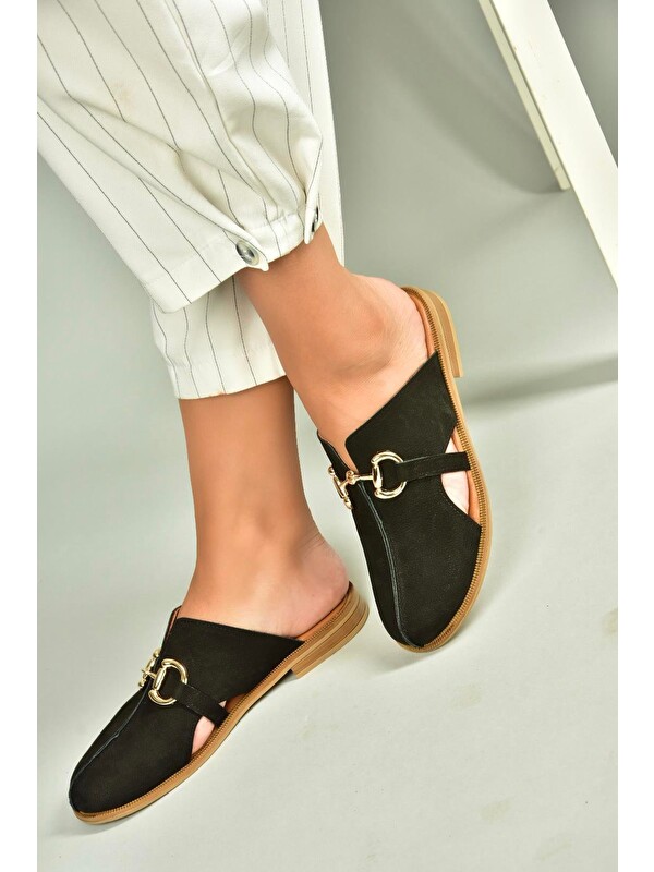 Fox Shoes Siyah Kadın Terlik U944150403