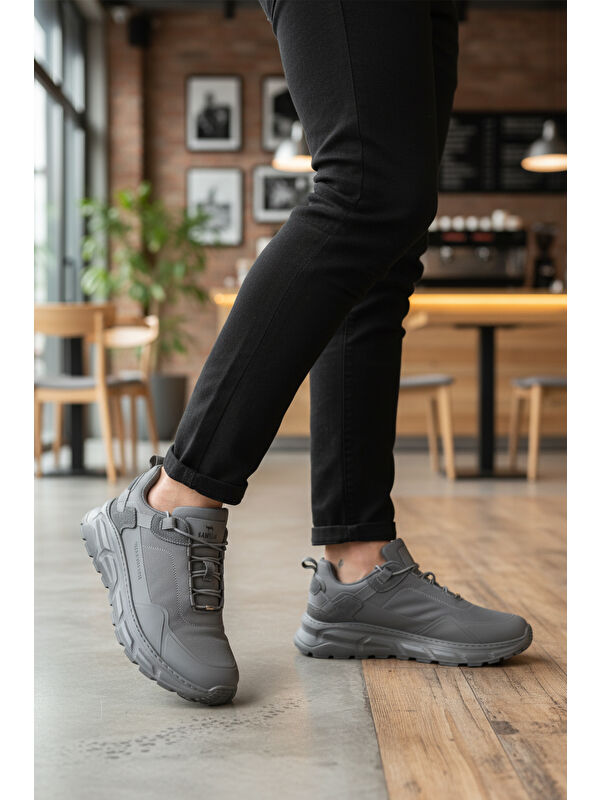 Füme Bağcıklı Erkek Yürüyüş ve Spor Ayakkabı Rainy M - Görsel 4