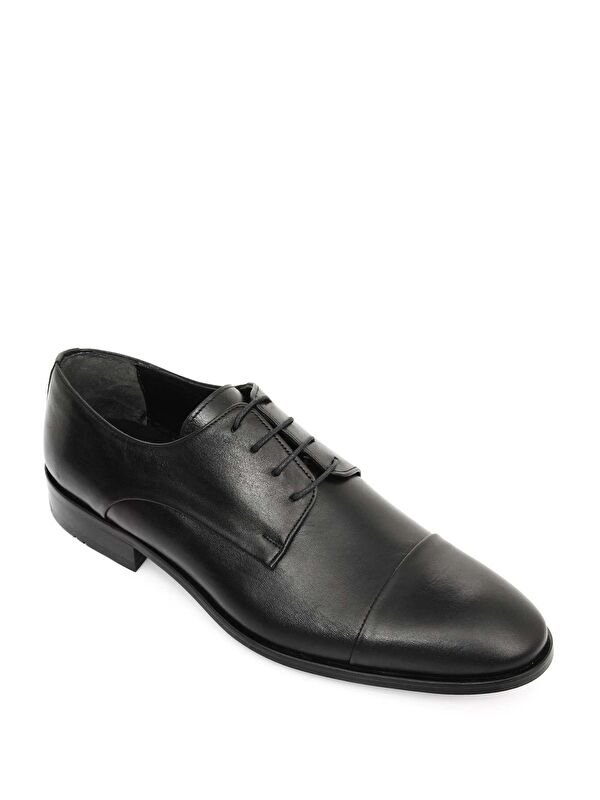 Platinum Hakiki Deri Yuvarlak Burun Kösele Taban Bağcıklı Günlük Erkek Ayakkabı 01727 - Görsel 6