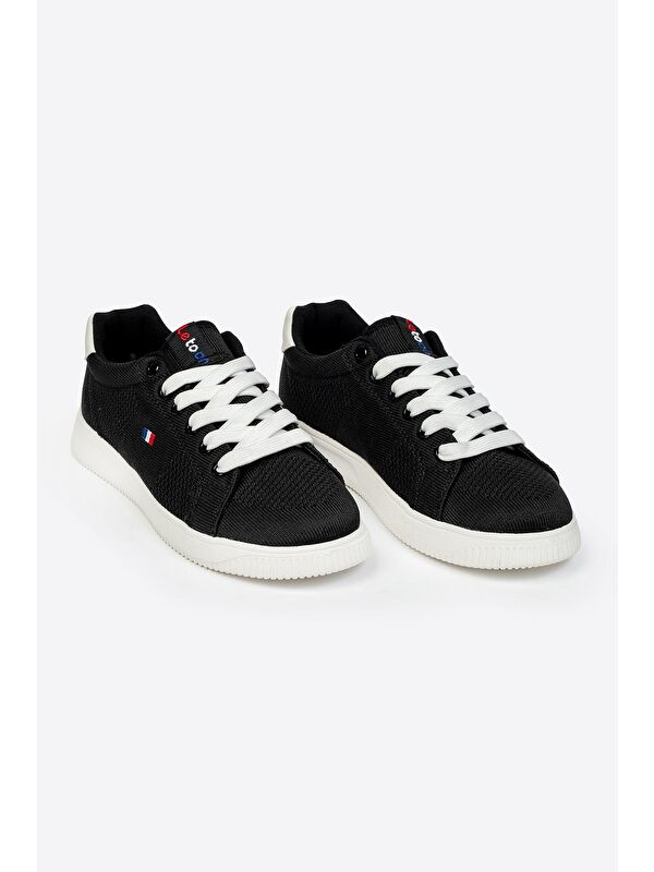 Yuvarlak Burunlu Bağcıklı Desenli Kadın Spor Ayakkabı - Görsel 2