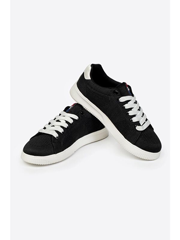 Yuvarlak Burunlu Bağcıklı Desenli Kadın Spor Ayakkabı - Görsel 6