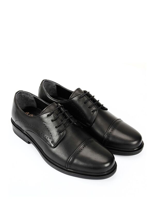 Hakiki Deri Yuvarlak Burun Bağcıklı Günlük Erkek Ayakkabı 42161 - Görsel 3