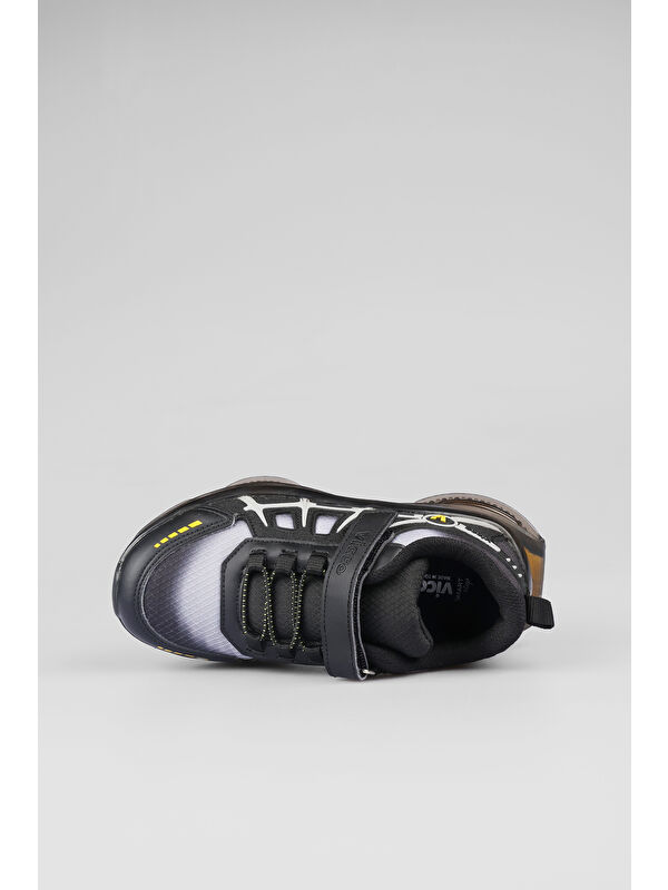 Kontra Havalı Taban Erkek Okul Öncesi Siyah Spor Ayakkabı - Görsel 4