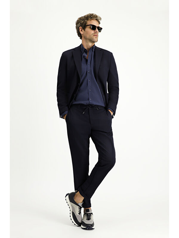 Kiğılı Polo Club Super Slim Fit Ekstra Dar Kesim Beli Lastikli İpli Takım Elbise