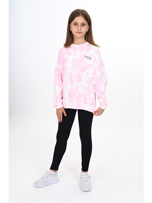 Toontoykids Kız Çocuk Batik Desenli Baskılı Taytlı Takım
