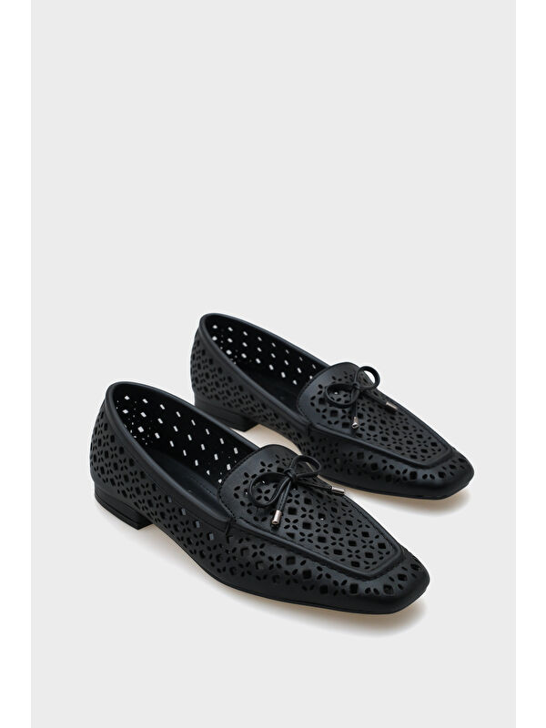 Cara Zımbalı Metalik Kadın Loafer - Görsel 3