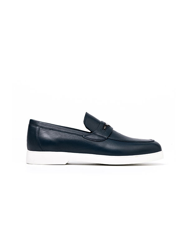 John May Erkek Lacivert Loafer Ayakkabı OG-533 Laci King