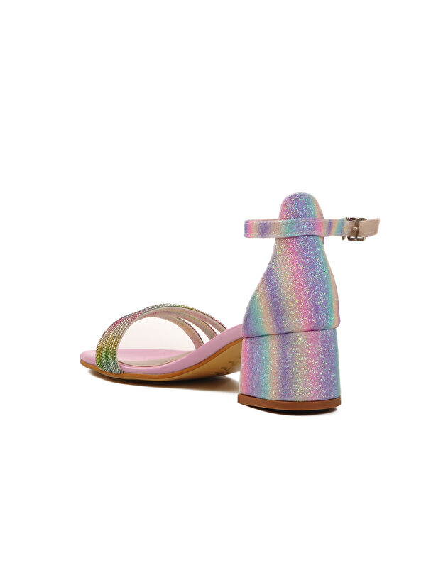 Pembe Taş İşlemeli Kız Çocuk Sandalet 254 RY 6504 F - Görsel 5