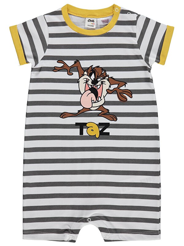 Civil Baby Taz Baskılı 6-18 Ay Tulum - Beyaz