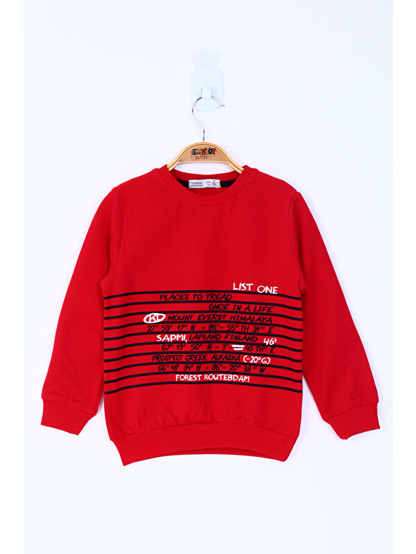 Toontoykids Erkek Çocuk Yazı Baskılı Sweatshirt