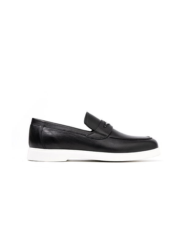 John May Erkek Siyah Loafer Ayakkabı OG-533 Siyah King