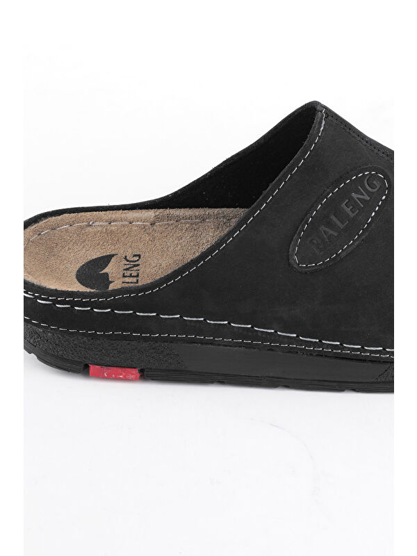 Kışlık Hakiki Deri Erkek Terlik - Görsel 7