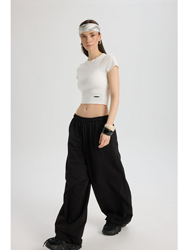 Mai Collection Scarlet Siyah Crop Eşofman Takım