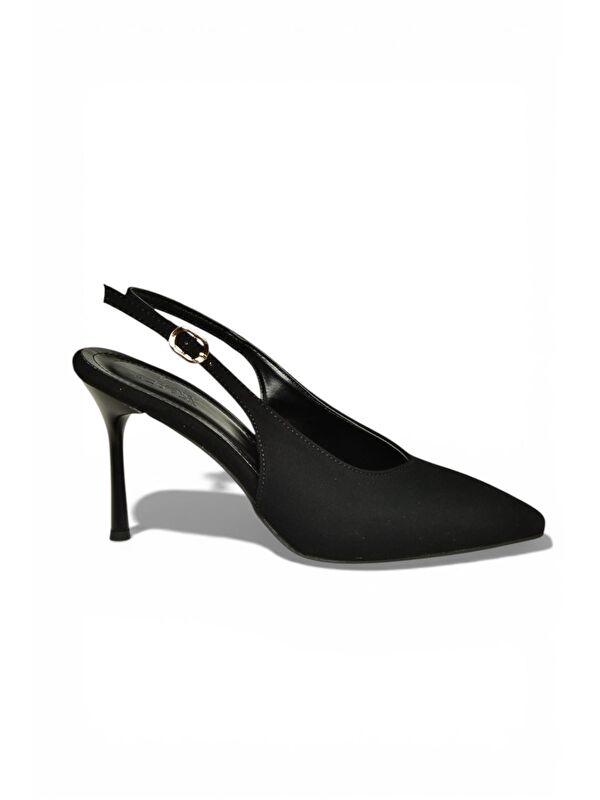 Fox Shoes Siyah Kadın Topuklu Ayakkabı Y676090504