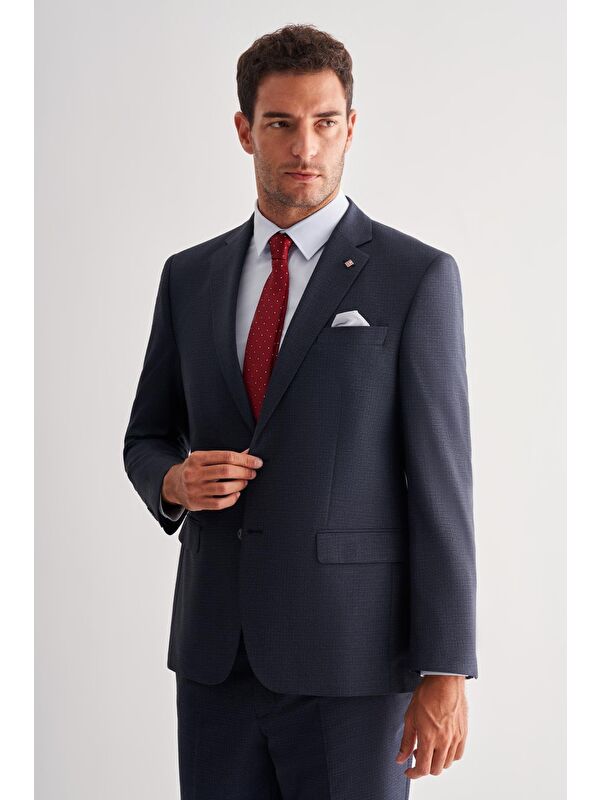 İMZA Koyu Lacivert 4 Drop Comfort Fit Classic Takım Elbise 1001255121
