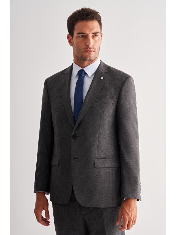 İMZA Koyu Antrasit 4 Drop Comfort Fit Classic Takım Elbise 1001255121