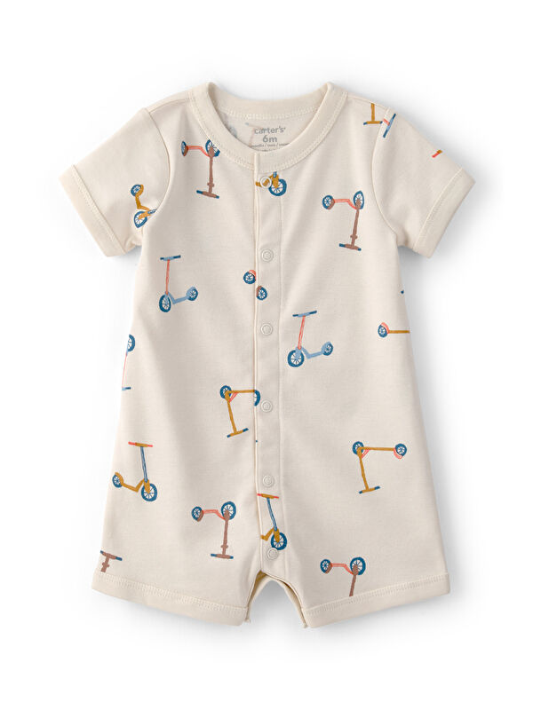 Carter's Erkek Bebek Kısa Tulum 3 Ay-24 Ay Bej