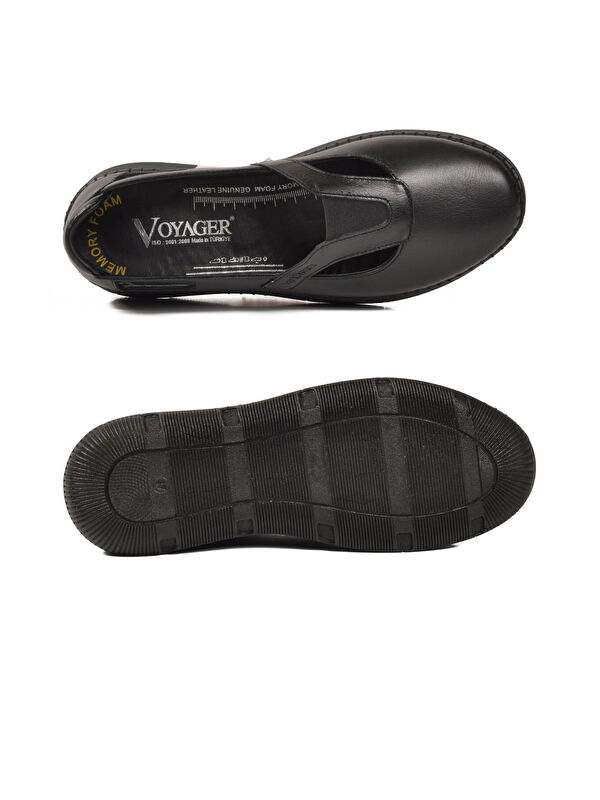 Voyager Siyah Voyager Hakiki Deri Anatomik Kadın Casual Ayakkabı Z541 Z