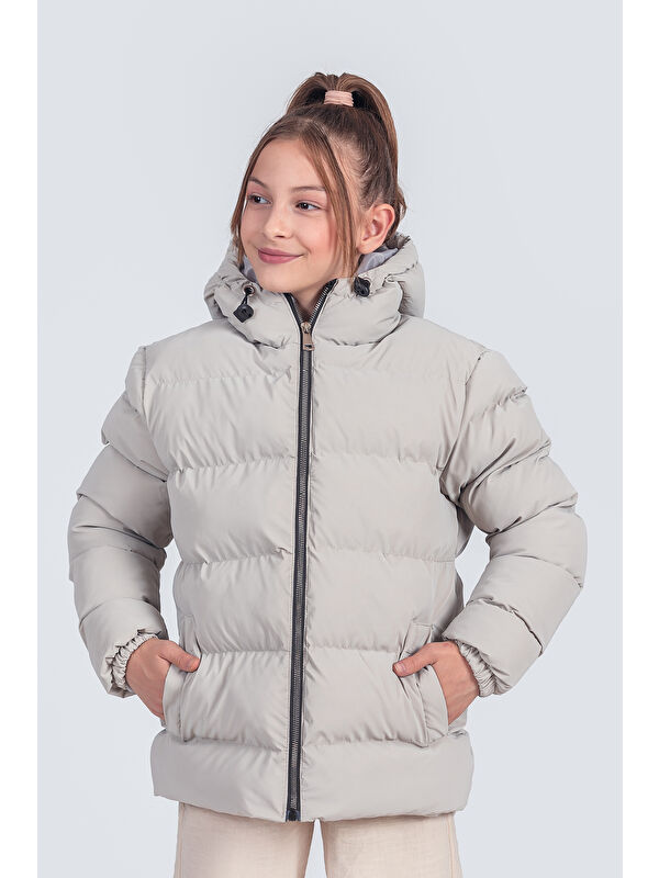 Pina Kids Kız Çocuk Kapüşonlu Nova Kumaş Kışlık Mont KM1010