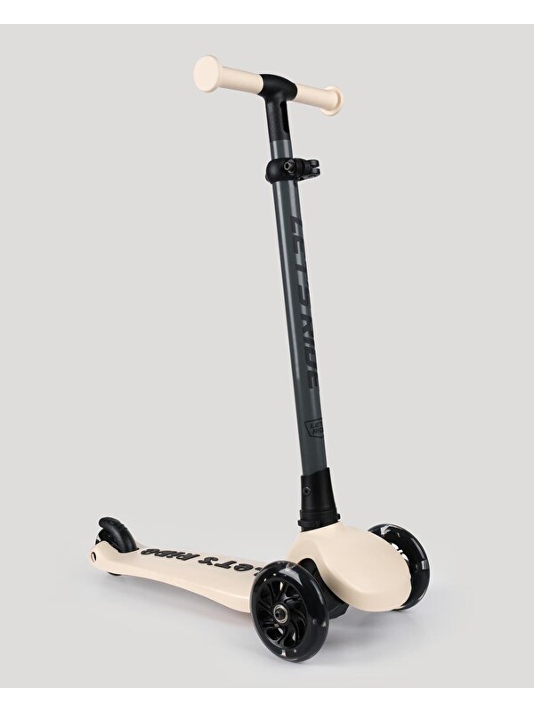 Let's Be Child Let's Ride Two Işıklı Katlanabilir 3 Tekerlekli Scooter Bej