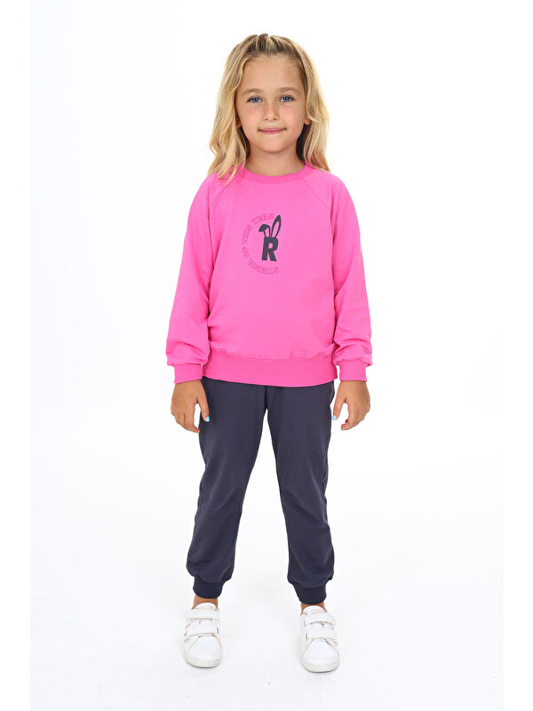 Toontoykids Kız Çocuk Baskılı Eşofman Takım