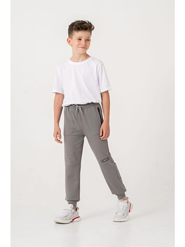 Mışıl Kids Paça Ribanalı Cep Fermuarlı Erkek Çocuk Eşofman Alt