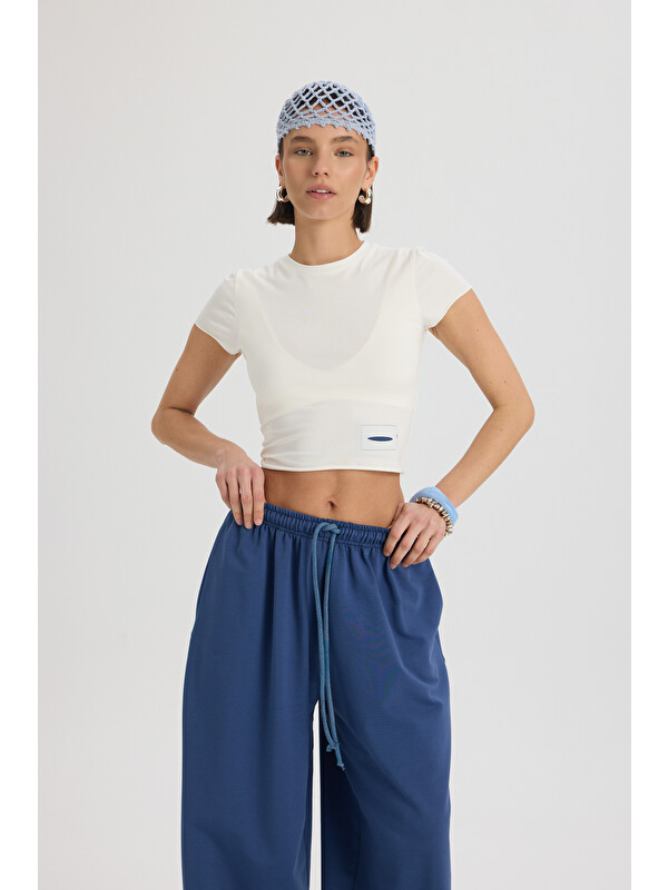 Mai Collection Scarlet İndigo Crop Eşofman Takım