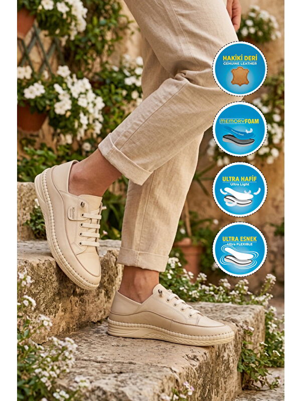 Voyager Siyah Voyager Hakiki Deri Anatomik Kadın Casual Ayakkabı Z536 Z