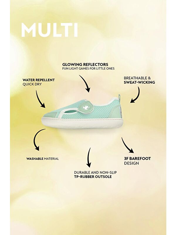 Multi Yeşil Mix Barefoot Çocuk Ayakkabı - Görsel 3