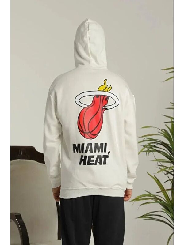 Jane's Erkek Oversize Üç İplik Kapüşonlu Sweatshirt –Sırt Ve Ön Baskılı, Kanguru Cepli, Rahat Kalıp Maskot