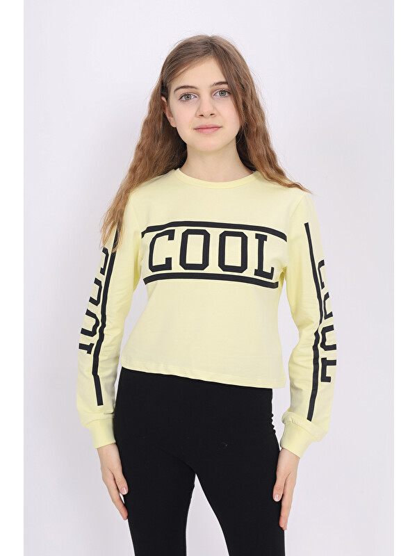 Toontoykids Kız Çocuk Cool Baskılı Sweatshirt