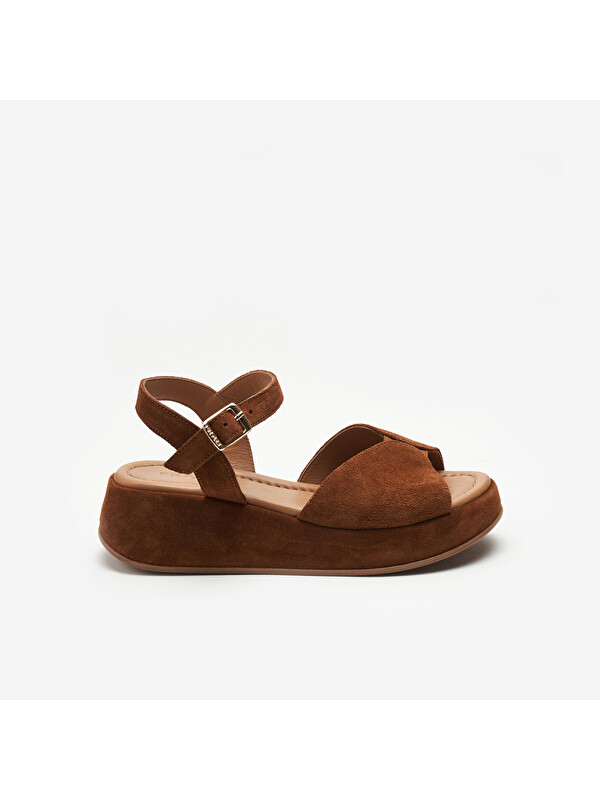 Frau Kadın Sandalet 04B2 SUEDE PLATFORM SANDALS