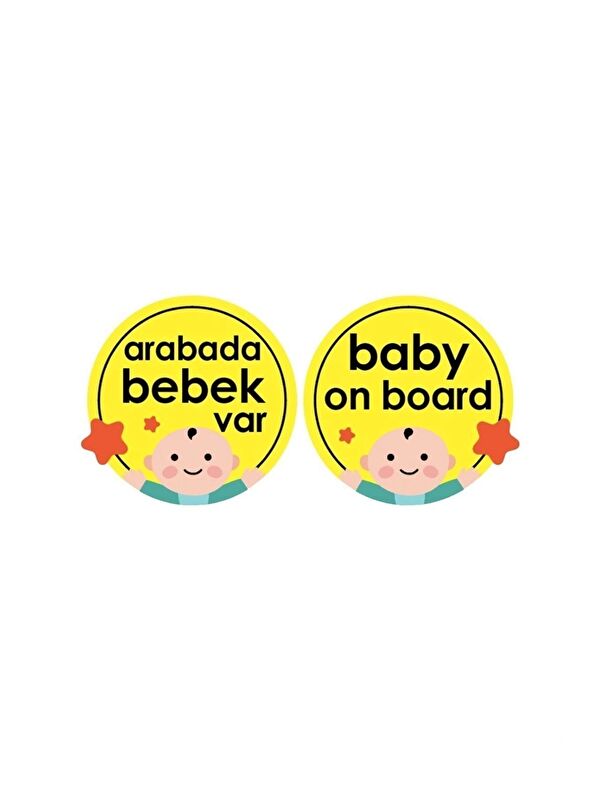 Babyjem Art-094 Vakumlu Araba Cam Yazısı Sarı