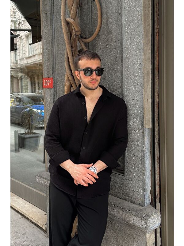 Livio Ferri Tap Erkek Oversize Pamuk Gömlek