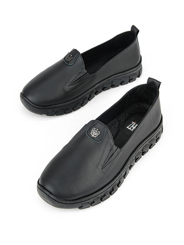 Ziya Ayakkabi Kahverengi Ziya Ayakkabi Hakiki Deri Kadın Konfor 153387Z02025