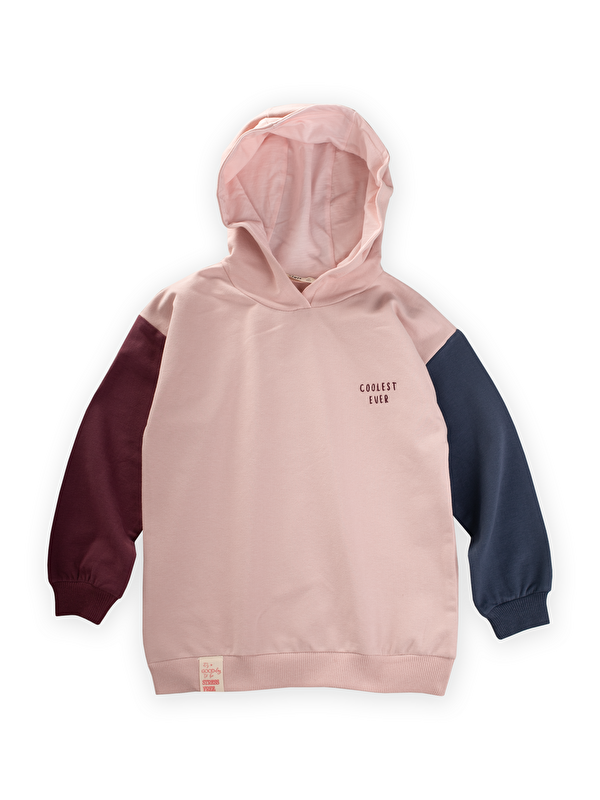 CİGİT Multicolor Sweatshirt 5-12 Yaş Pudra