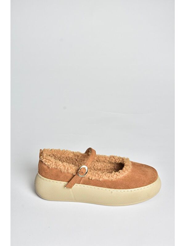 Fox Shoes Taba Kadın Kışlık Babet Ayakkabı V811269502