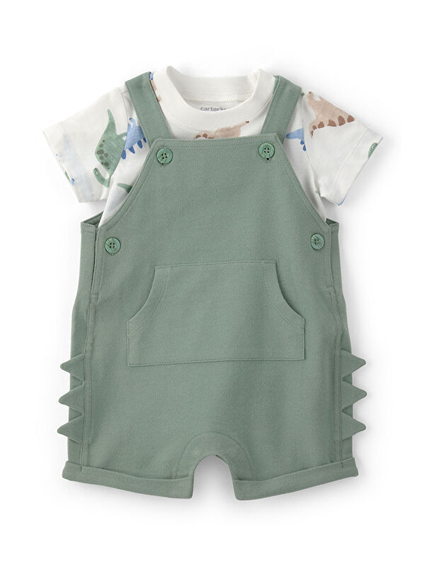 Carter's Erkek Bebek Salopet Set 3 Ay-24 Ay Yeşil