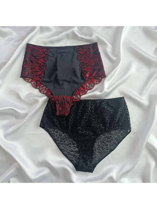 Bonbon Kadın Yüksek Bel 2'Li Paket Slip Külot Bb2175