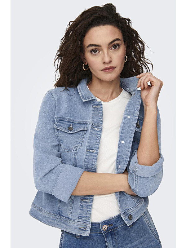 Only Onlwonder Pamuklu Regular Fit Kadın Jean Ceket 115243147